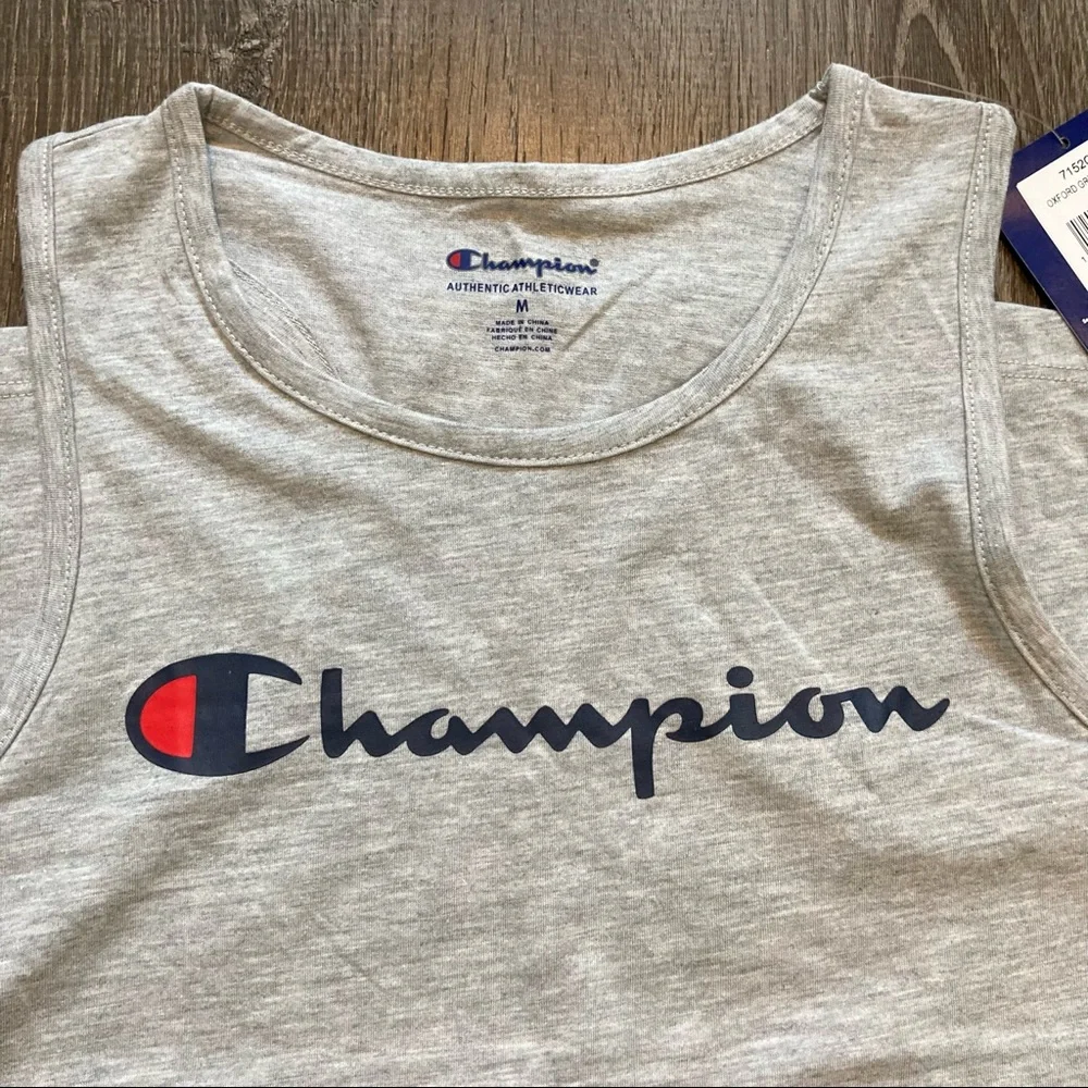 NWT Girls Medium 10/12 Racerback Champion Tank Top Grey